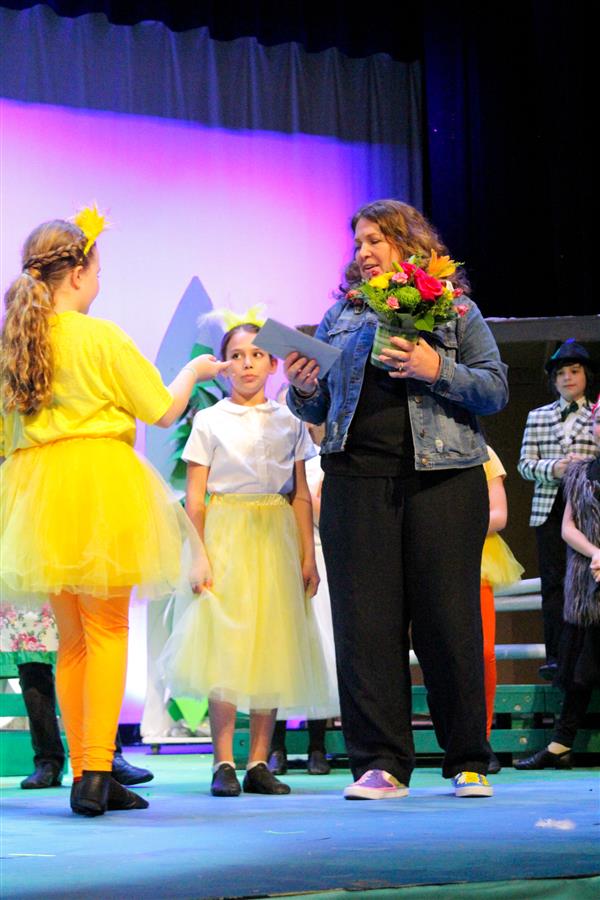 Students performing Honk Jr. at Mill Creek Elementary